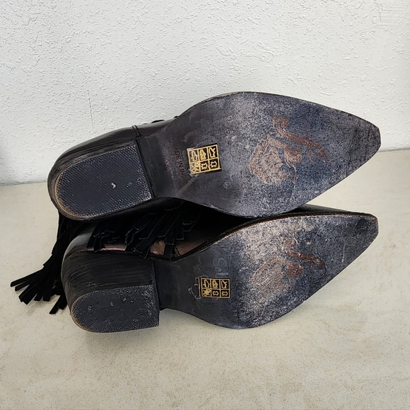 Free People Lawless Fringe Western Boots Western Fringe Size 38 7.5 - Picture 7 of 8